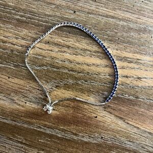 Amazon Blue Crystal September/ Sapphire Bracelet - Silver